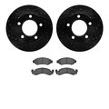 Dynamic Friction Co 8502-42010, Rotors-Drilled and Slotted-Black with 5000 Advanced Brake Pads, Zinc Coated 8502-42010